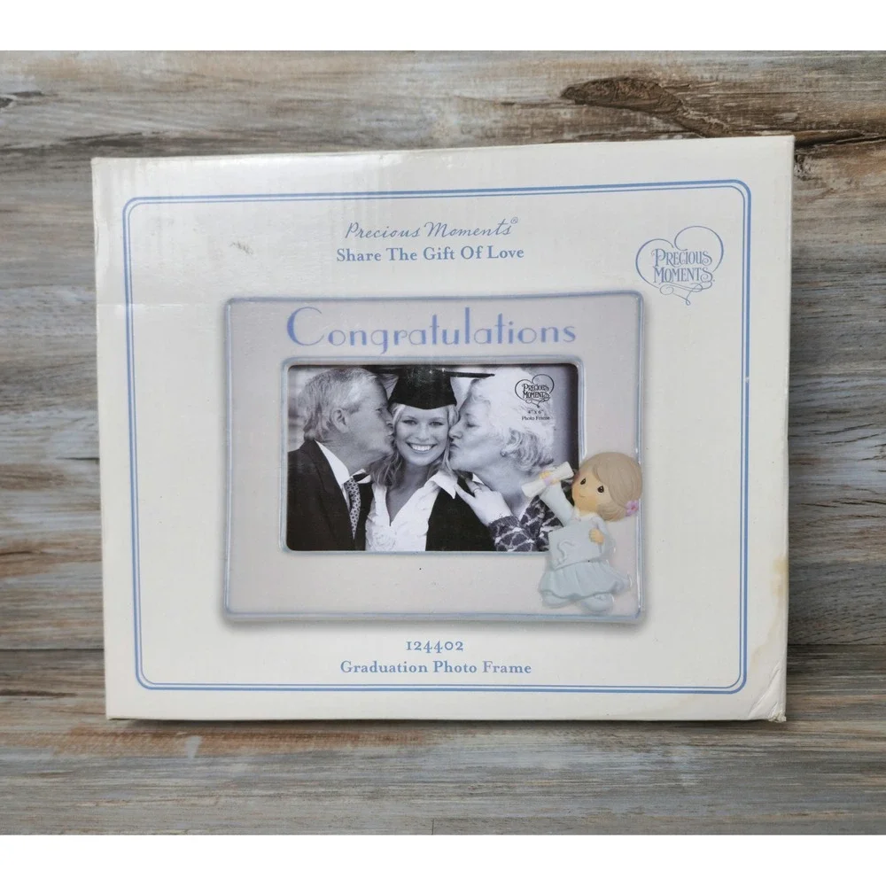 Precious Moments Graduation Photo Frame 124402 Congratulations 4x6 Ceramic Gift
